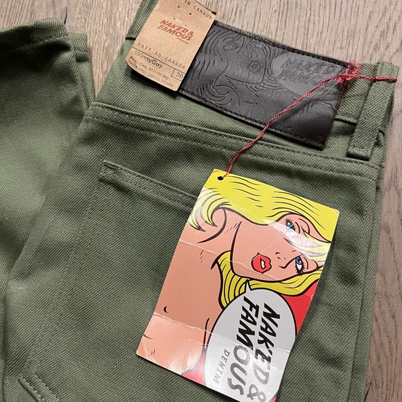 Naked & Famous Denim Other - Naked & Famous Skinny Guy - Leaf Green Selvedge Chino 30
